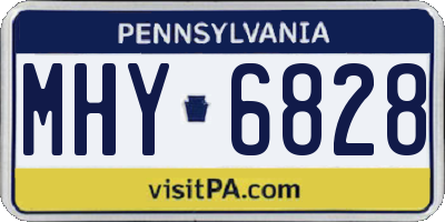 PA license plate MHY6828