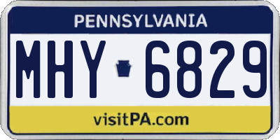 PA license plate MHY6829