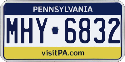 PA license plate MHY6832