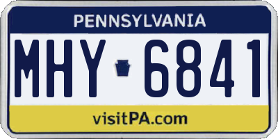 PA license plate MHY6841