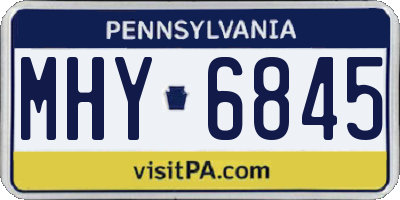 PA license plate MHY6845