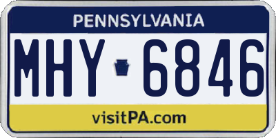 PA license plate MHY6846