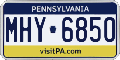 PA license plate MHY6850