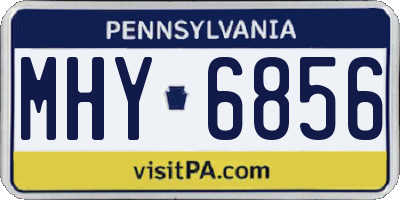 PA license plate MHY6856
