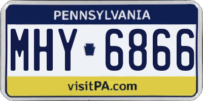 PA license plate MHY6866
