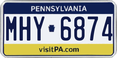 PA license plate MHY6874