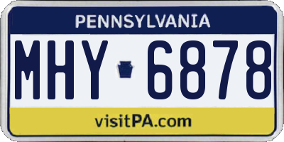 PA license plate MHY6878
