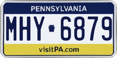 PA license plate MHY6879