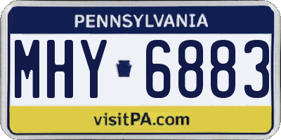 PA license plate MHY6883