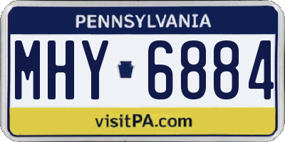 PA license plate MHY6884