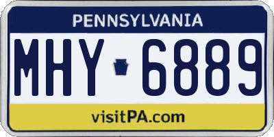 PA license plate MHY6889