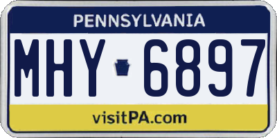 PA license plate MHY6897