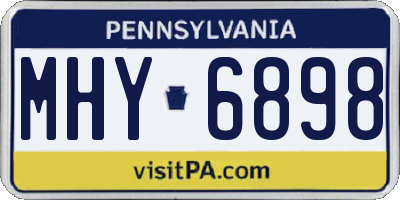 PA license plate MHY6898