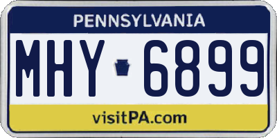 PA license plate MHY6899