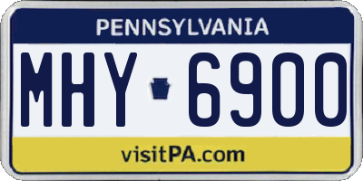 PA license plate MHY6900