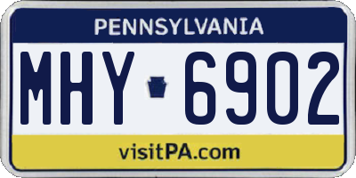PA license plate MHY6902