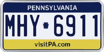 PA license plate MHY6911