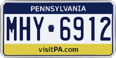 PA license plate MHY6912