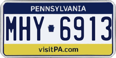 PA license plate MHY6913