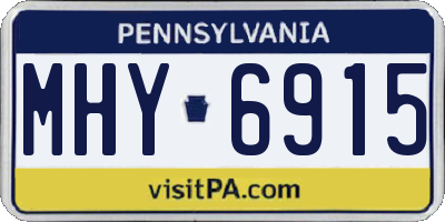 PA license plate MHY6915