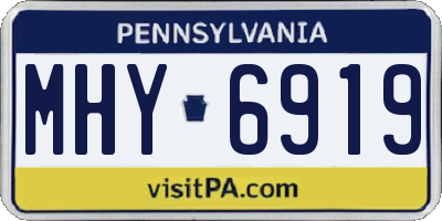 PA license plate MHY6919