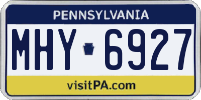 PA license plate MHY6927