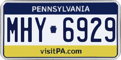 PA license plate MHY6929