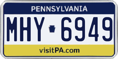 PA license plate MHY6949