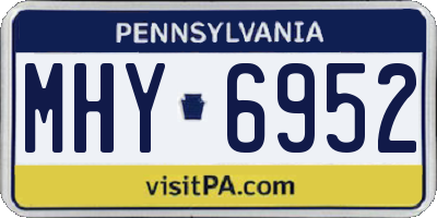 PA license plate MHY6952