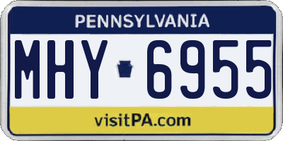 PA license plate MHY6955