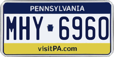 PA license plate MHY6960