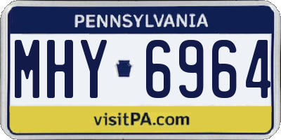 PA license plate MHY6964