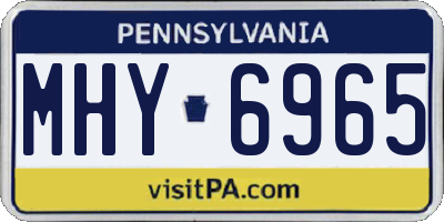 PA license plate MHY6965