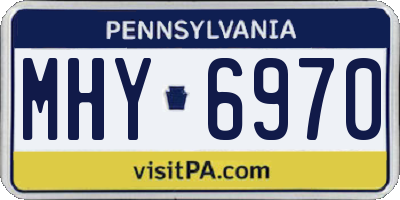 PA license plate MHY6970