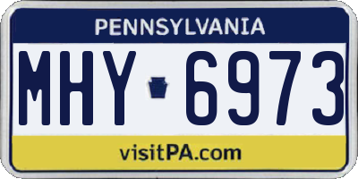 PA license plate MHY6973