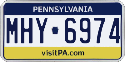 PA license plate MHY6974