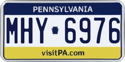 PA license plate MHY6976