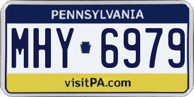 PA license plate MHY6979