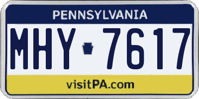 PA license plate MHY7617