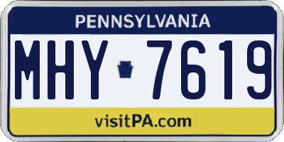 PA license plate MHY7619