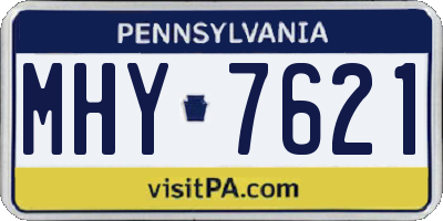 PA license plate MHY7621