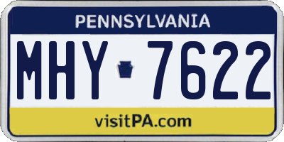 PA license plate MHY7622