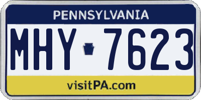 PA license plate MHY7623