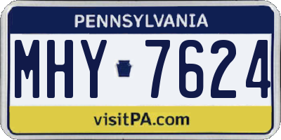 PA license plate MHY7624