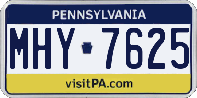PA license plate MHY7625
