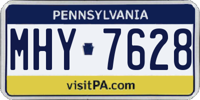 PA license plate MHY7628