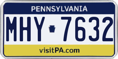 PA license plate MHY7632