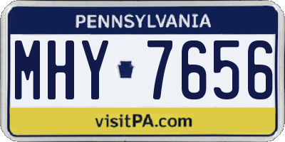 PA license plate MHY7656