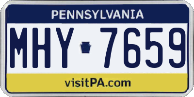 PA license plate MHY7659