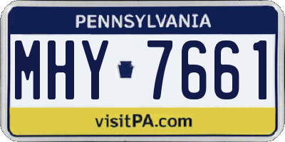 PA license plate MHY7661
